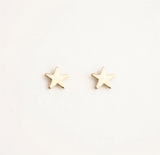 14K Star Studs Earrings Tarnish Resistant Dainty Jewelry For Women