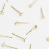 14K Star Studs Earrings Tarnish Resistant Dainty Jewelry For Women