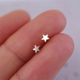 14K Star Studs Earrings Tarnish Resistant Dainty Jewelry For Women