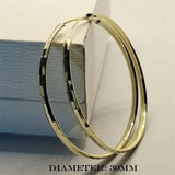Somilia - Rose Golden Hoop Earrings 925 Sterling Silver Round Earrings for Women