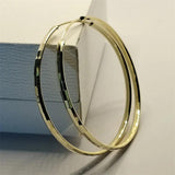 Somilia - Rose Golden Hoop Earrings 925 Sterling Silver Round Earrings for Women