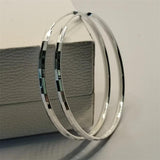 Somilia - Rose Golden Hoop Earrings 925 Sterling Silver Round Earrings for Women