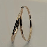 Somilia - Rose Golden Hoop Earrings 925 Sterling Silver Round Earrings for Women