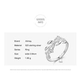 925 Sterling Silver Tree Branch Finger Ring Women Girls Jewelry