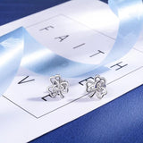 925 Silver Celtics Triquetra Stud Earring Good Luck Shamrock Jewelry