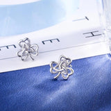 925 Silver Celtics Triquetra Stud Earring Good Luck Shamrock Jewelry