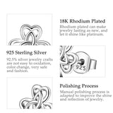 925 Silver Celtics Triquetra Stud Earring Good Luck Shamrock Jewelry