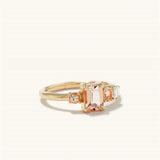 DPLAOPA 925 Sterling Silver Pear Cut Italic Cluster Ring