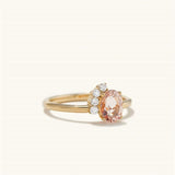 DPLAOPA 925 Sterling Silver Pear Cut Italic Cluster Ring