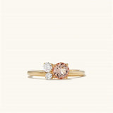 DPLAOPA 925 Sterling Silver Pear Cut Italic Cluster Ring