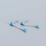 925 Sterling Silver Tassel Stud Earrings for Girls Women