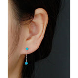 925 Sterling Silver Tassel Stud Earrings for Girls Women