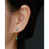 925 Sterling Silver Tassel Stud Earrings for Girls Women