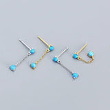 925 Sterling Silver Tassel Stud Earrings for Girls Women
