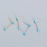 925 Sterling Silver Tassel Stud Earrings for Girls Women