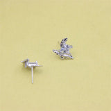 ZFSILVER 925 Sterling Silver Square Zircon Earrings