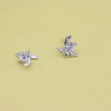 ZFSILVER 925 Sterling Silver Square Zircon Earrings