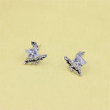 ZFSILVER 925 Sterling Silver Square Zircon Earrings
