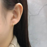 S925 Silver Hoop Earring Twist Ring Wave Geomertry Jewelry