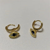 SOMILLIA 18K 925 Silver Clear CZ Hoop Earrings