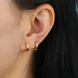 Vermeil Jewelry Polished Round Huggie Hoops 925 Sterling Silver Earrings