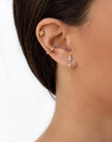925 Silver Crown CZ Dangle Earrings Women Wedding Jewelry