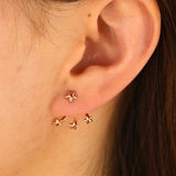 925 Silver Sea Star Stud Earrings for Women