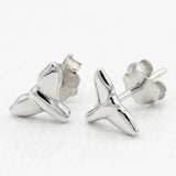 925 Silver Dolphin Tail Mermaid Earrings Wedding Jewelry