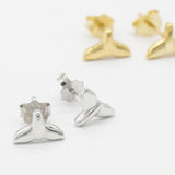 925 Silver Dolphin Tail Mermaid Earrings Wedding Jewelry