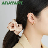 925 Silver 18K Round Hoop Earrings For Women