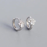 925 Silver Cat Claw Zircon Stud Earrings Bohemia INS Piercing Jewelry