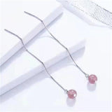 Somilia Style Box Chain Tassel Drop Earrings For Women Long Dangle S925 Silver