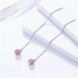 Somilia Style Box Chain Tassel Drop Earrings For Women Long Dangle S925 Silver