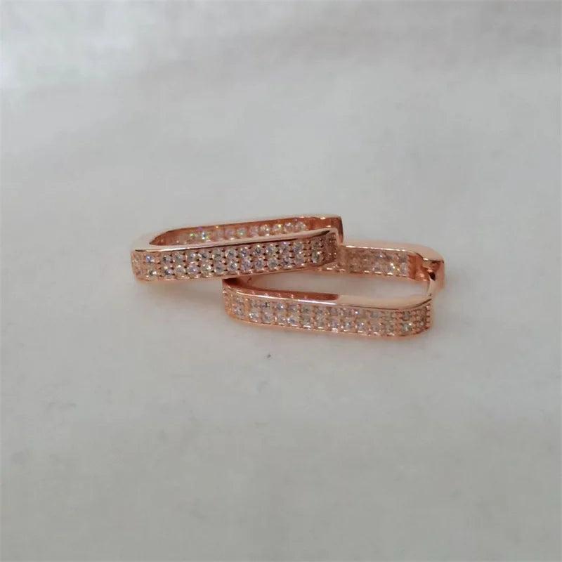 SOMILIA S925 Silver Earrings with Double-sided Diamond for Women