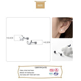Trustdavis 925 Silver Star Moon Stud Earrings Mini Jewelry