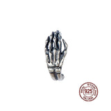 Hand Skeleton Stud Earring 925 Sterling Silver Gothic Ear Piercing Jewelry