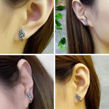 Hand Skeleton Stud Earring 925 Sterling Silver Gothic Ear Piercing Jewelry