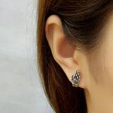 Hand Skeleton Stud Earring 925 Sterling Silver Gothic Ear Piercing Jewelry