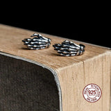 Hand Skeleton Stud Earring 925 Sterling Silver Gothic Ear Piercing Jewelry