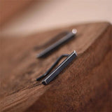925 Sterling Silver Straight Line Earrings Unisex Men Women
