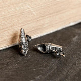 925 Sterling Silver Gothic Skull Earrings Vintage Jewelry