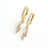 S925 Silver Zircon Triangle Tassel Ear Bone Ear Buckle Geometric Earring