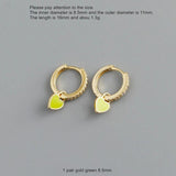 925 Silver Earring Zircon Heart Horse Eye Oval Angel Drop Earring