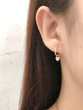 925 Silver Earring Zircon Heart Horse Eye Oval Angel Drop Earring