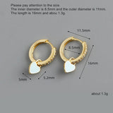 925 Silver Earring Zircon Heart Horse Eye Oval Angel Drop Earring