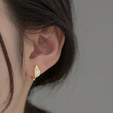 925 Silver CZ Leaf Hoop Earrings for Women Wedding Party