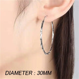 Somilia Platinum Plated Women's Hoop Earrings in Sterling Silver