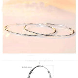 Somilia Platinum Plated Women's Hoop Earrings in Sterling Silver