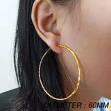 Somilia Platinum Plated Women's Hoop Earrings in Sterling Silver