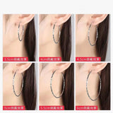 Somilia Platinum Plated Women's Hoop Earrings in Sterling Silver